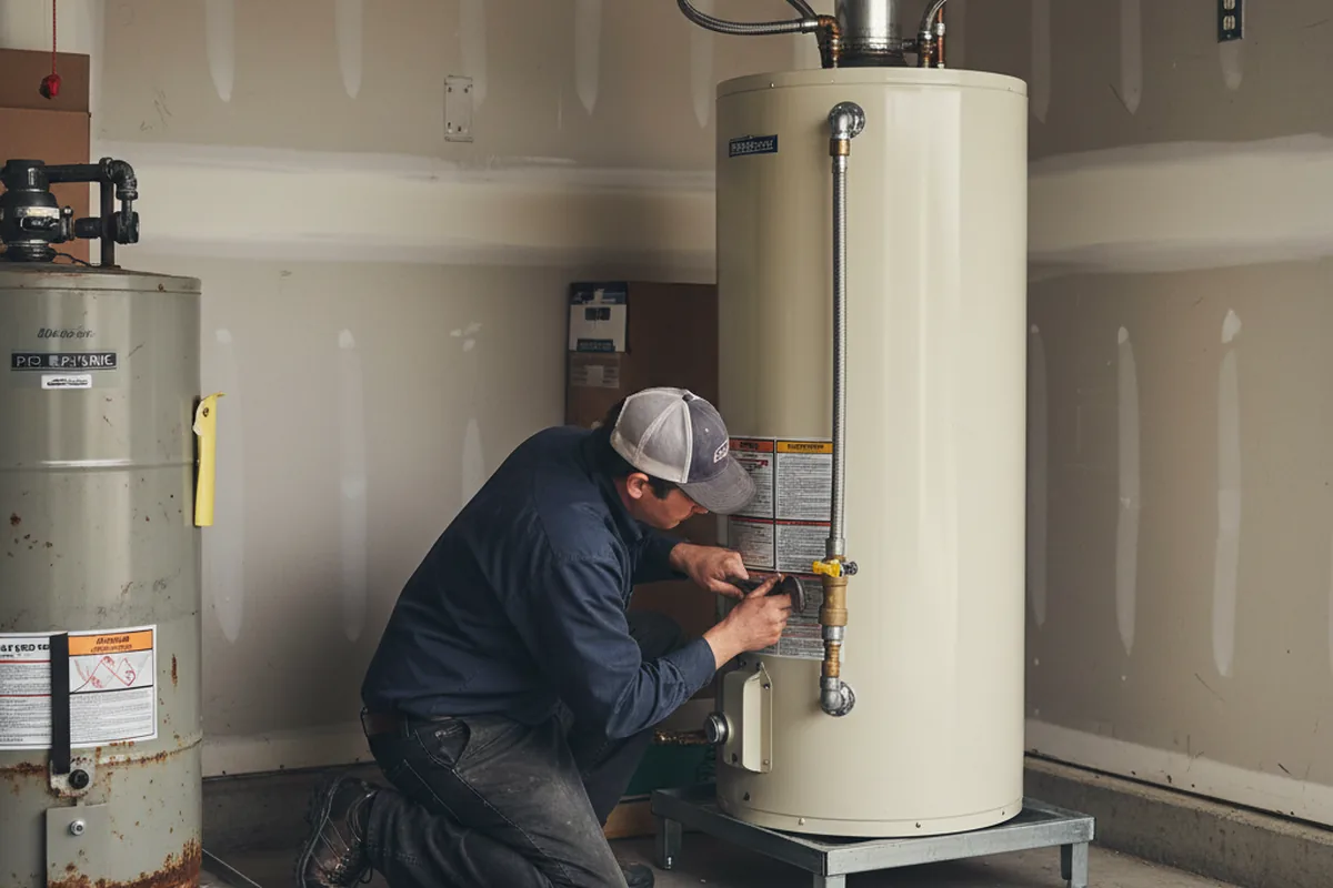Water heater and shutoff valve replacement in Columbia